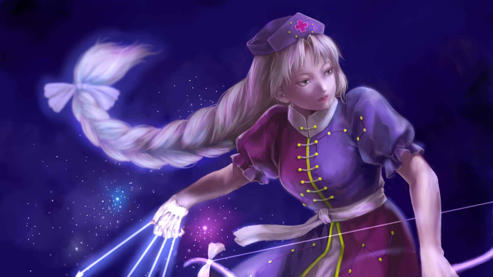 Download Eirin Yagokoro Anime Touhou HD Wallpaper by カワハギモドキ