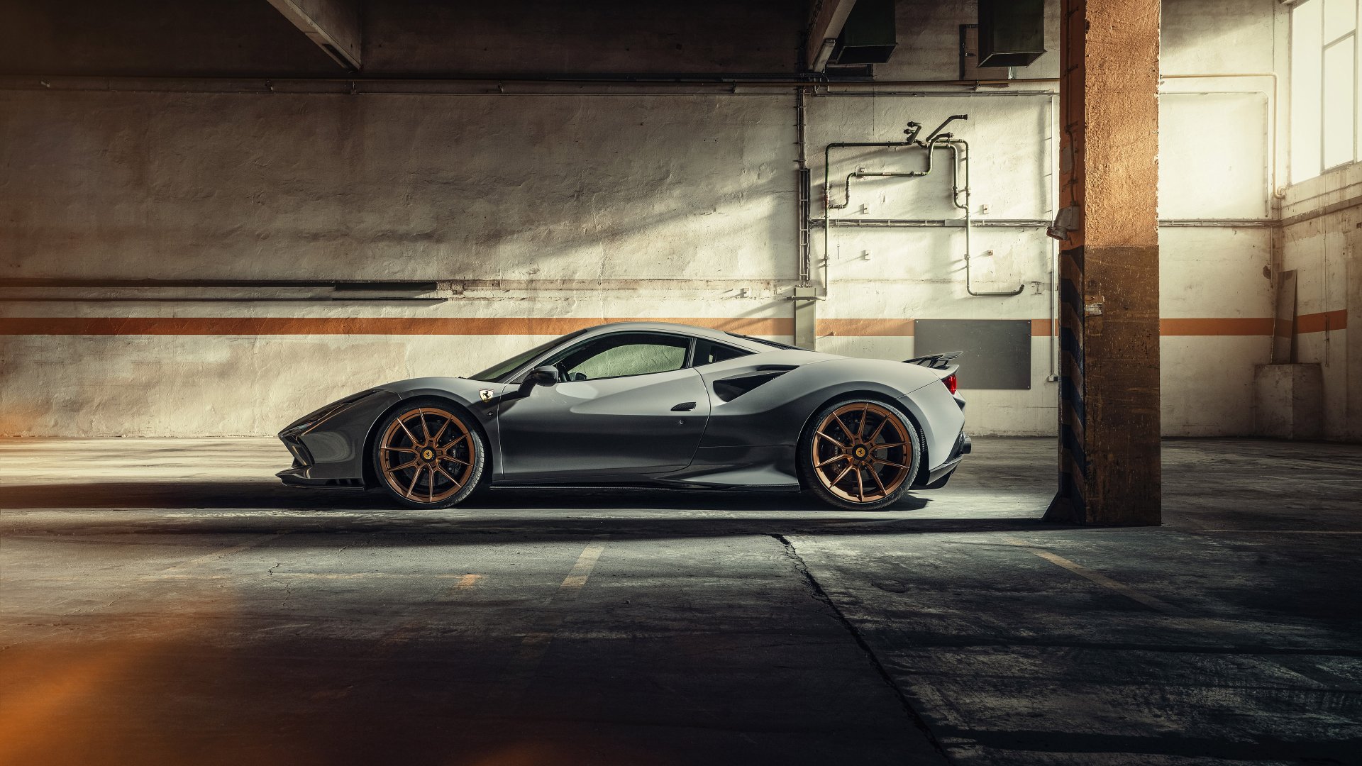 Download Supercar Silver Car Car Ferrari Vehicle Ferrari F8 Tributo 4k Ultra HD Wallpaper