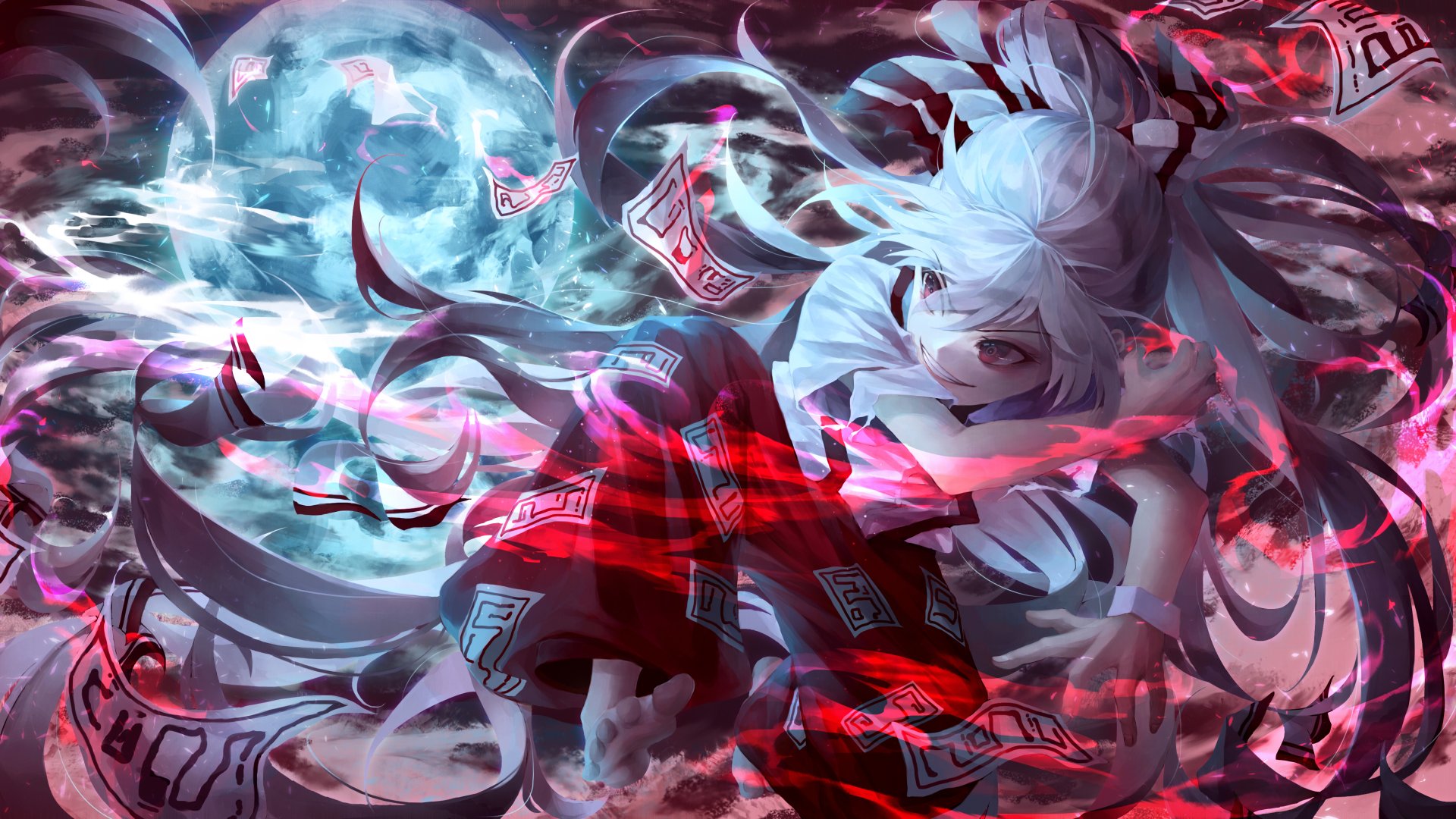 Download Fujiwara No Mokou Anime Touhou 4k Ultra HD Wallpaper by KYwaJ