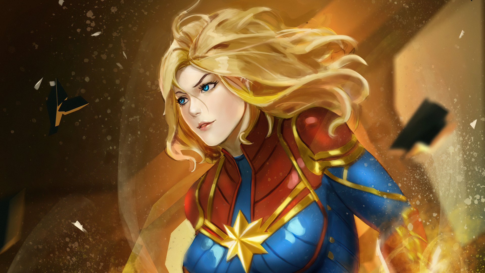 Download Comic Captain Marvel 4k Ultra HD Wallpaper by Waterworker Da