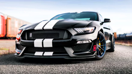black car muscle car car Ford Ford Mustang Ford Mustang Shelby vehicle Ford Mustang Shelby GT350 HD Desktop Wallpaper | Background Image