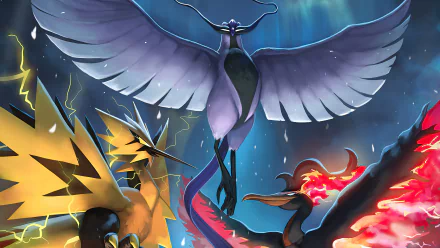 Moltres (Pokémon) Zapdos (Pokémon) Articuno (Pokémon) Anime Pokemon HD Desktop Wallpaper | Background Image