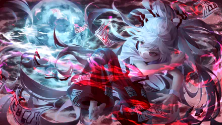 Fujiwara no Mokou Anime Touhou HD Desktop Wallpaper | Background Image