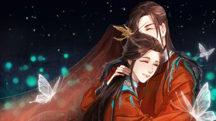 Crimson Rain Sought Flower San Lang Hua Cheng His Royal Highness the Crown Prince of Xianle Xie Lian Anime Tian Guan Ci Fu HD Desktop Wallpaper | Background Image