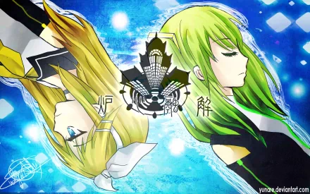 song illustration Hatsune Miku Meltdown (Vocaloid) Rin Kagamine Anime Vocaloid HD Desktop Wallpaper | Background Image