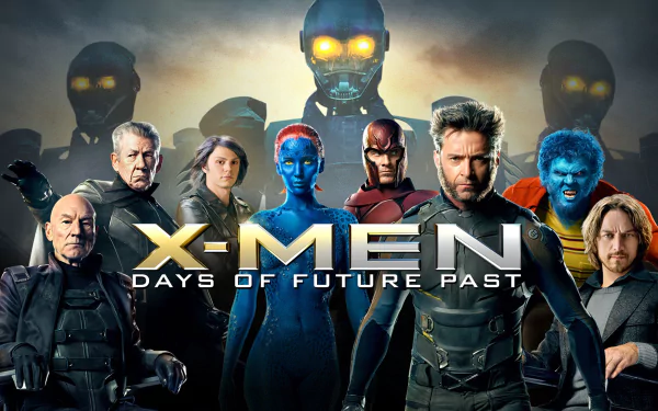 Raven Darkhölme Mystique (Marvel Comics) Peter Maximoff Charles Xavier Magneto (Marvel Comics) Sentinel (Marvel Comics) Erik Lehnsherr Beast (Marvel Comics) Wolverine Quicksilver (Marvel Comics) movie X-Men: Days of Future Past HD Desktop Wallpaper | Background Image