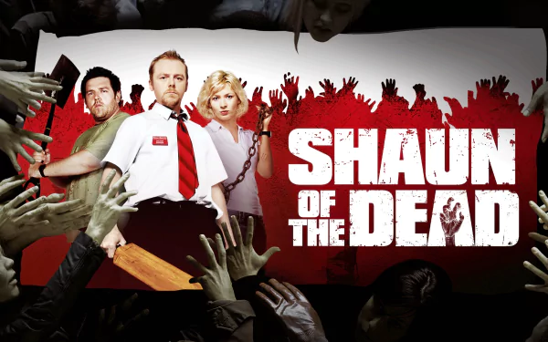 Kate Ashfield Simon Pegg Nick Frost movie Shaun Of The Dead HD Desktop Wallpaper | Background Image