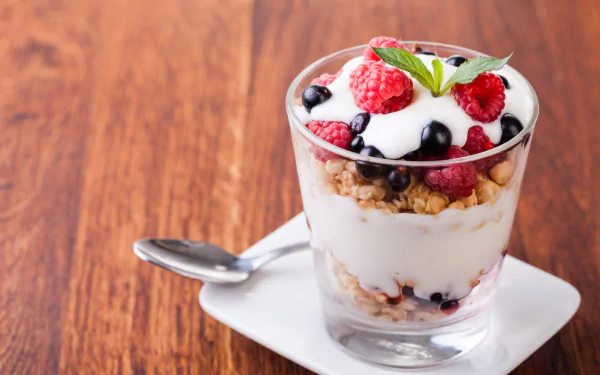 yogurt cereal berry food dessert HD Desktop Wallpaper | Background Image