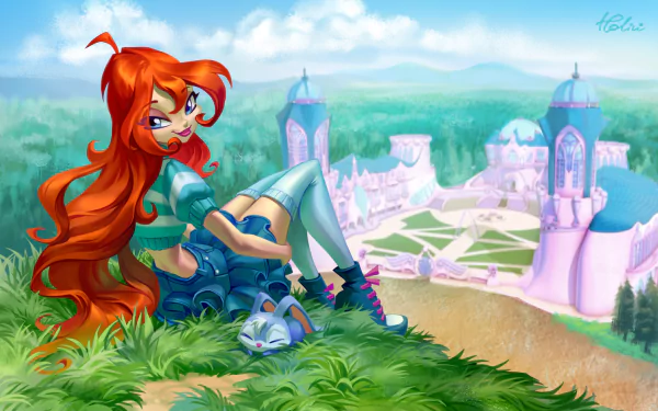 long hair skirt red hair Kiko (Winx Club) Bloom (Winx Club) TV Show Winx Club HD Desktop Wallpaper | Background Image