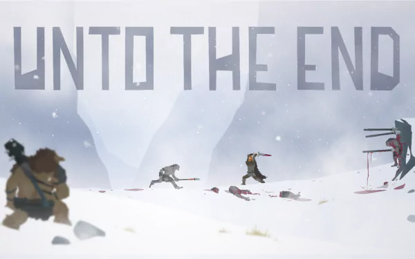 HD wallpaper of Unto The End featuring snowy landscape and characters in combat.