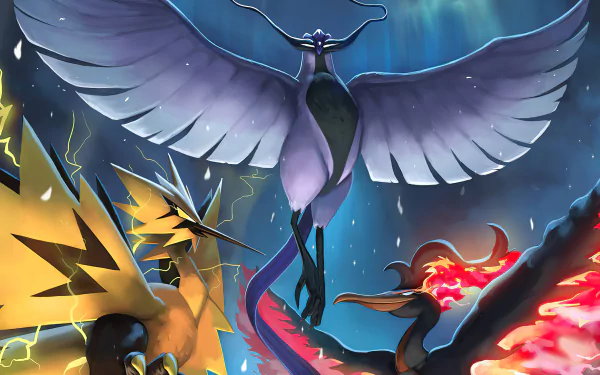 Moltres (Pokémon) Zapdos (Pokémon) Articuno (Pokémon) Anime Pokemon HD Desktop Wallpaper | Background Image