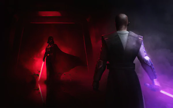 Mace Windu Darth Vader Sci Fi Star Wars HD Desktop Wallpaper | Background Image
