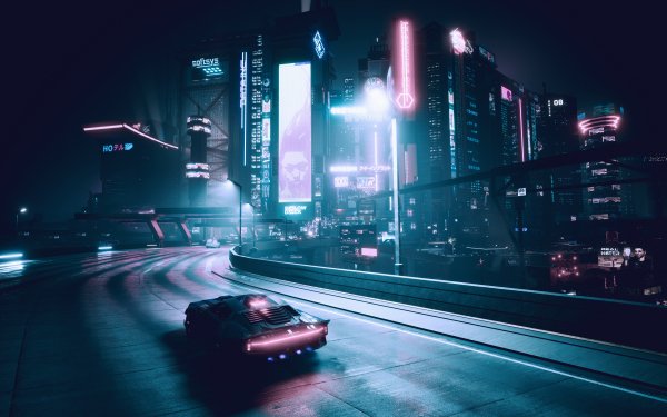 Video Game Cyberpunk 2077 Cyberpunk Car City Futuristic HD Wallpaper | Background Image