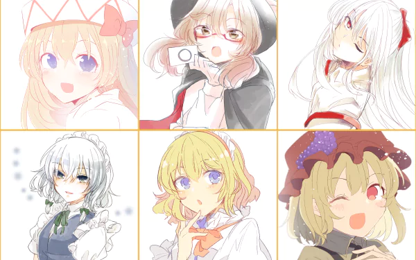 Alice Margatroid Sakuya Izayoi Minoriko Aki Lily White Sumireko Usami Fujiwara no Mokou Anime Touhou HD Desktop Wallpaper | Background Image