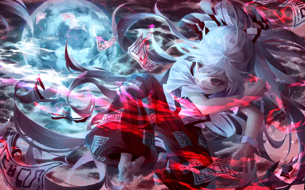 Fujiwara no Mokou Anime Touhou HD Desktop Wallpaper | Background Image