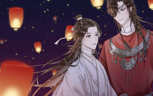 Crimson Rain Sought Flower San Lang Hua Cheng His Royal Highness the Crown Prince of Xianle Xie Lian Anime Tian Guan Ci Fu HD Desktop Wallpaper | Background Image