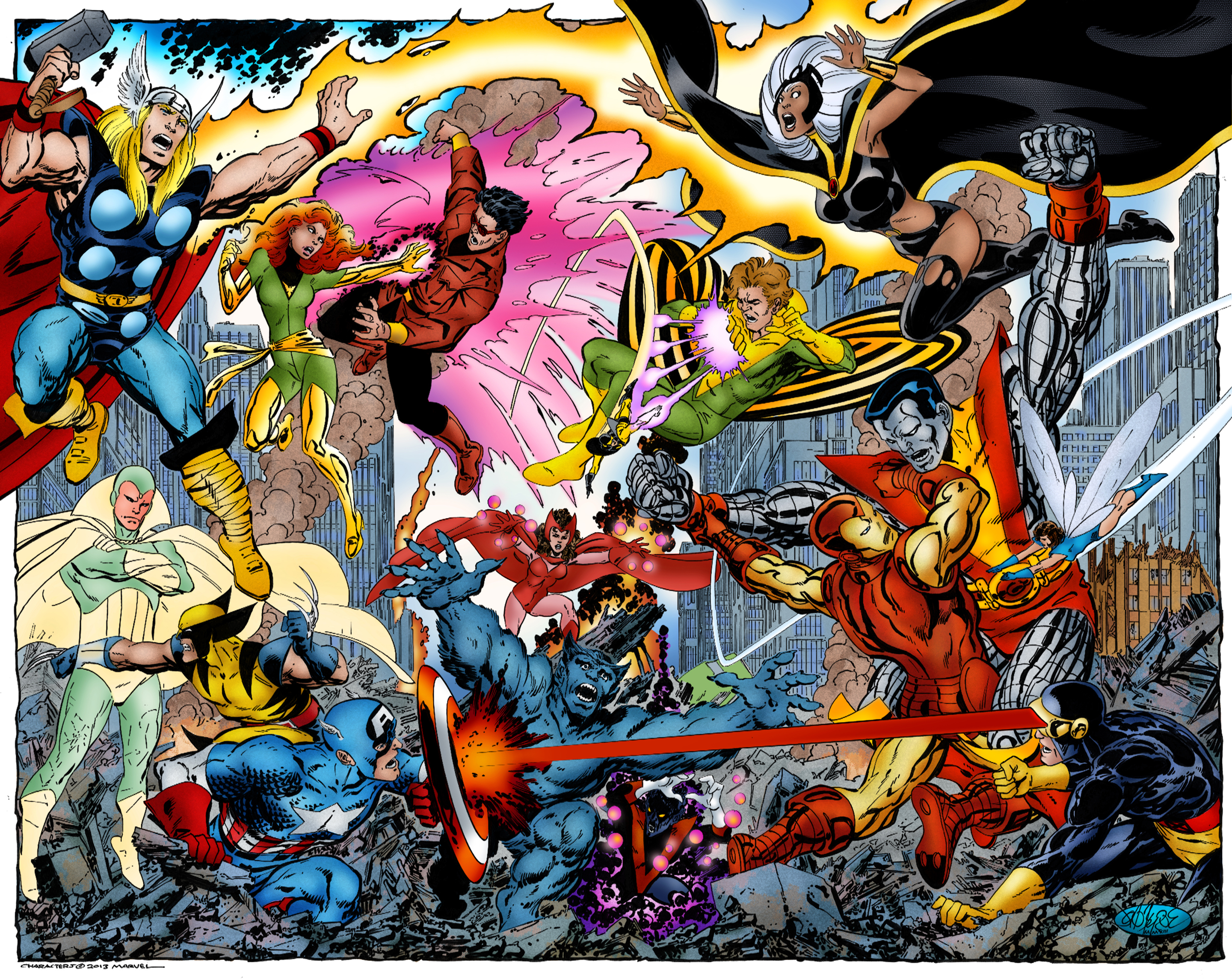 avengers vs. X-Men HD Wallpaper by xts33