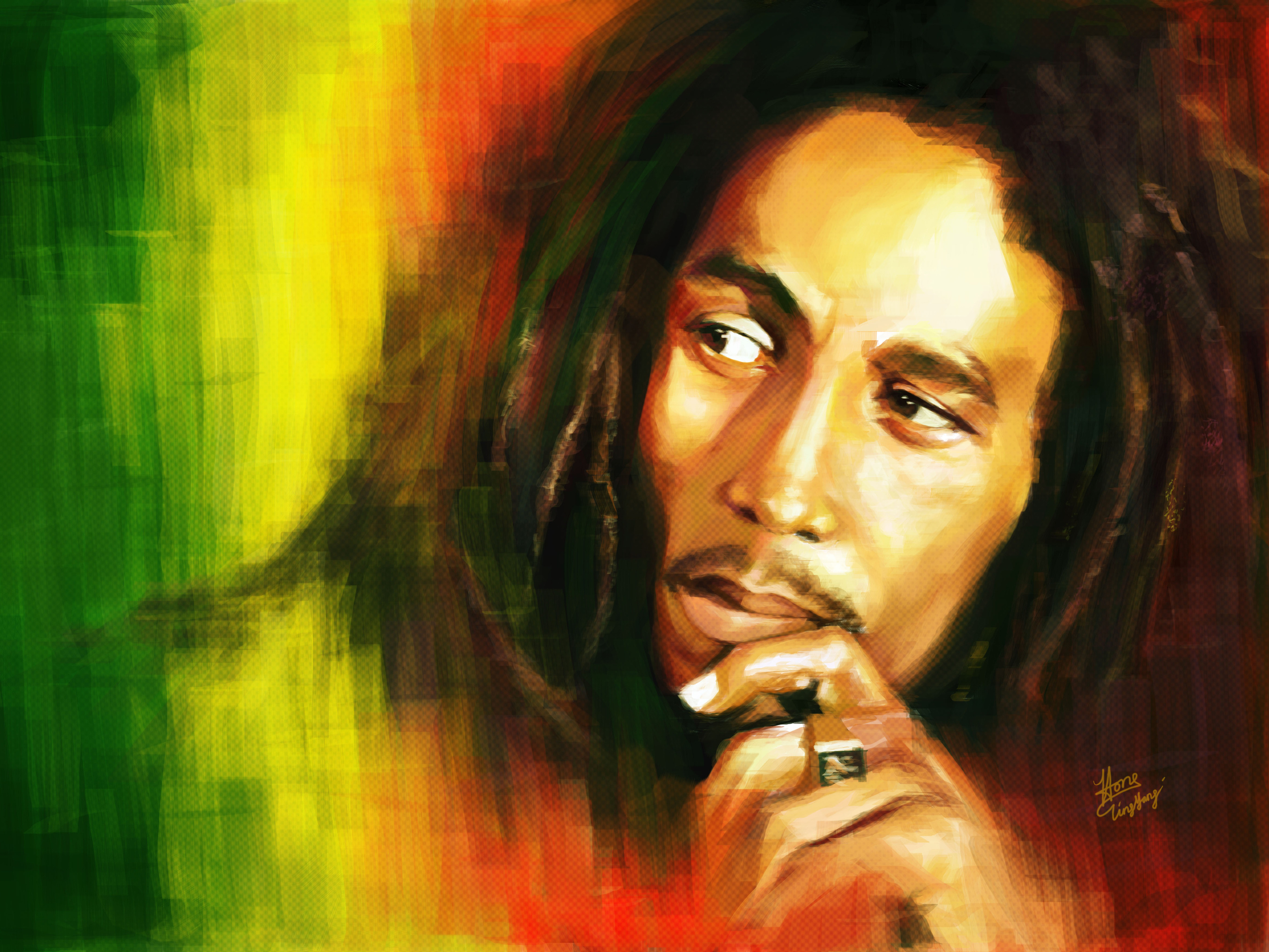 Bob Marley music - reggae and ska desktop wallpaper.