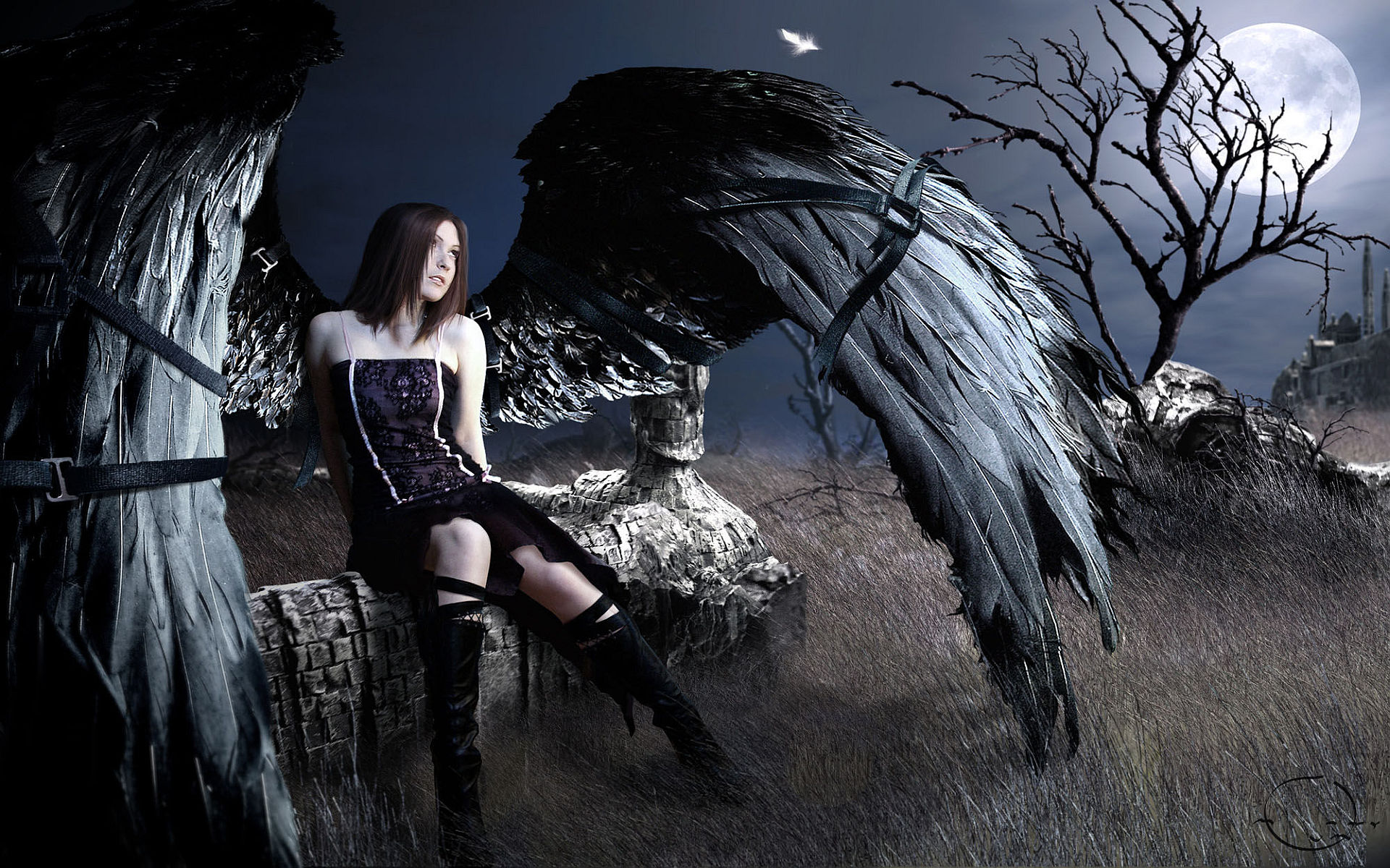 Restraint - A captivating fantasy artwork featuring an angel cosplay character.