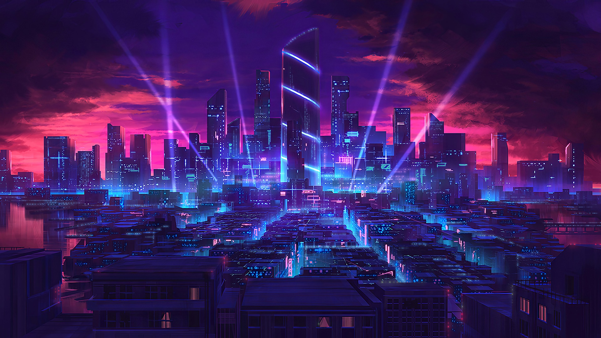 Download Building Skyscraper Sci Fi City Sci Fi City HD Wallpaper