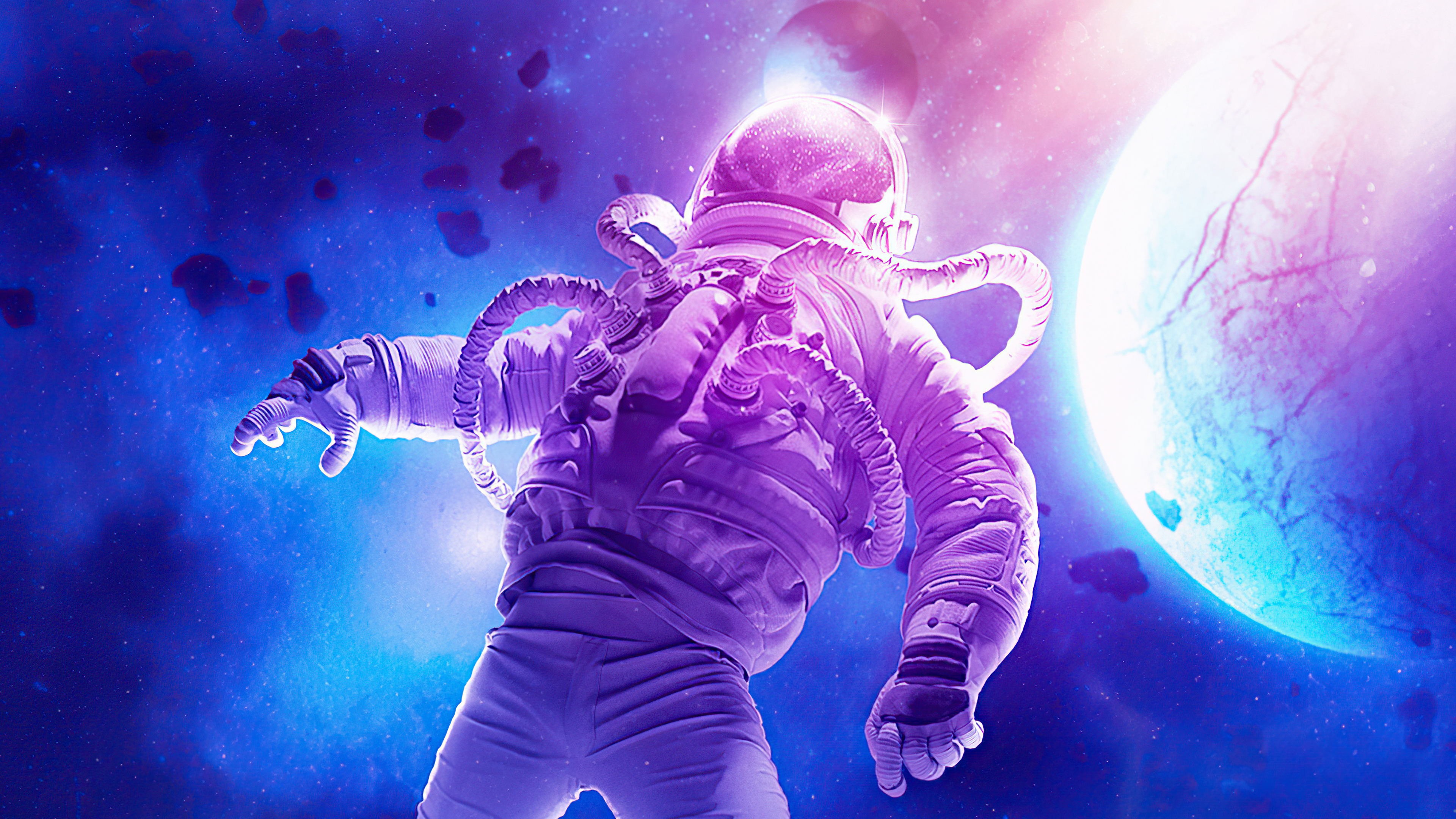 Sci Fi Astronaut 4k Ultra HD Wallpaper by Universegfx
