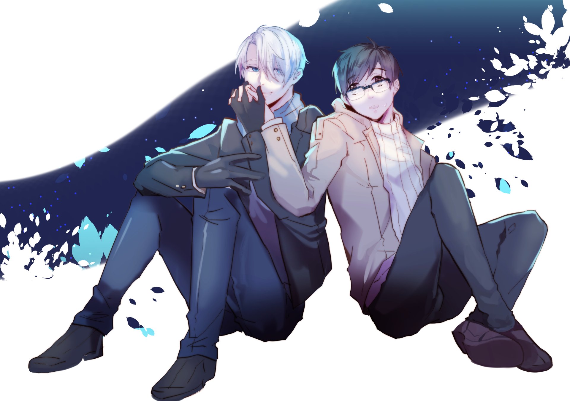 Download Yuuri Katsuki Victor Nikiforov Anime Yuri!!! On ICE 4k Ultra HD Wallpaper by 信步