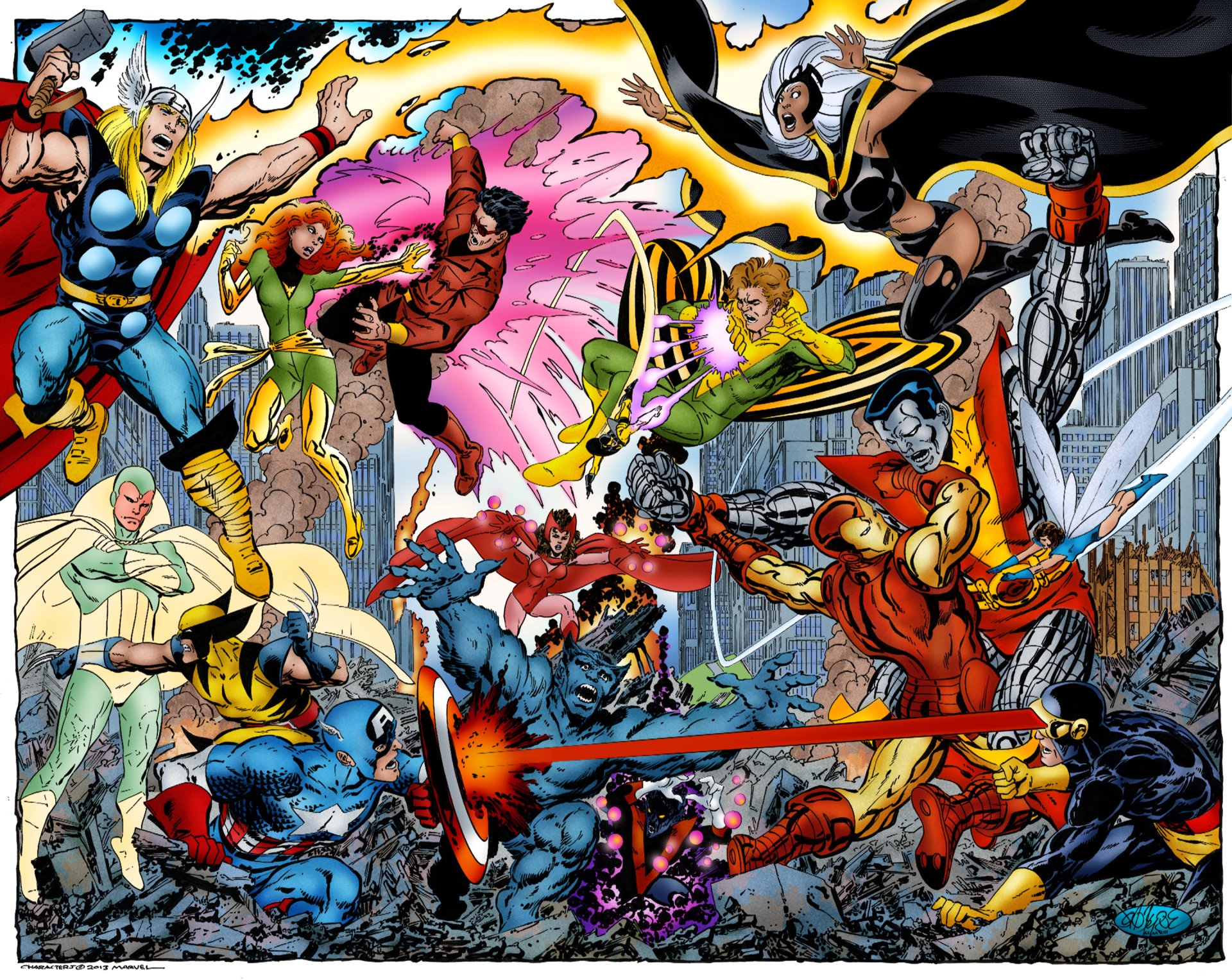 Download Comic Avengers Vs. X-Men HD Wallpaper by xts33