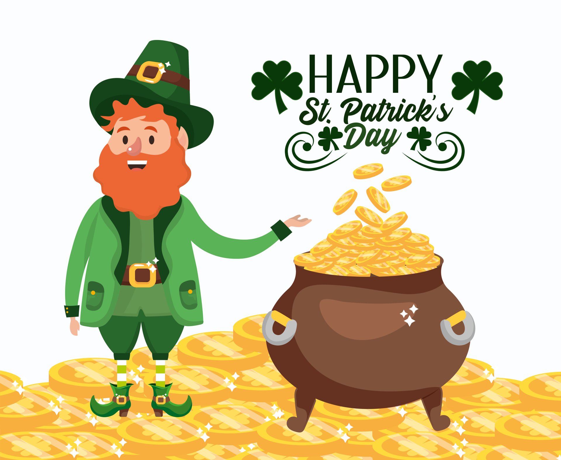 Download Leprechaun Coin Holiday St. Patrick's Day 4k Ultra HD Wallpaper