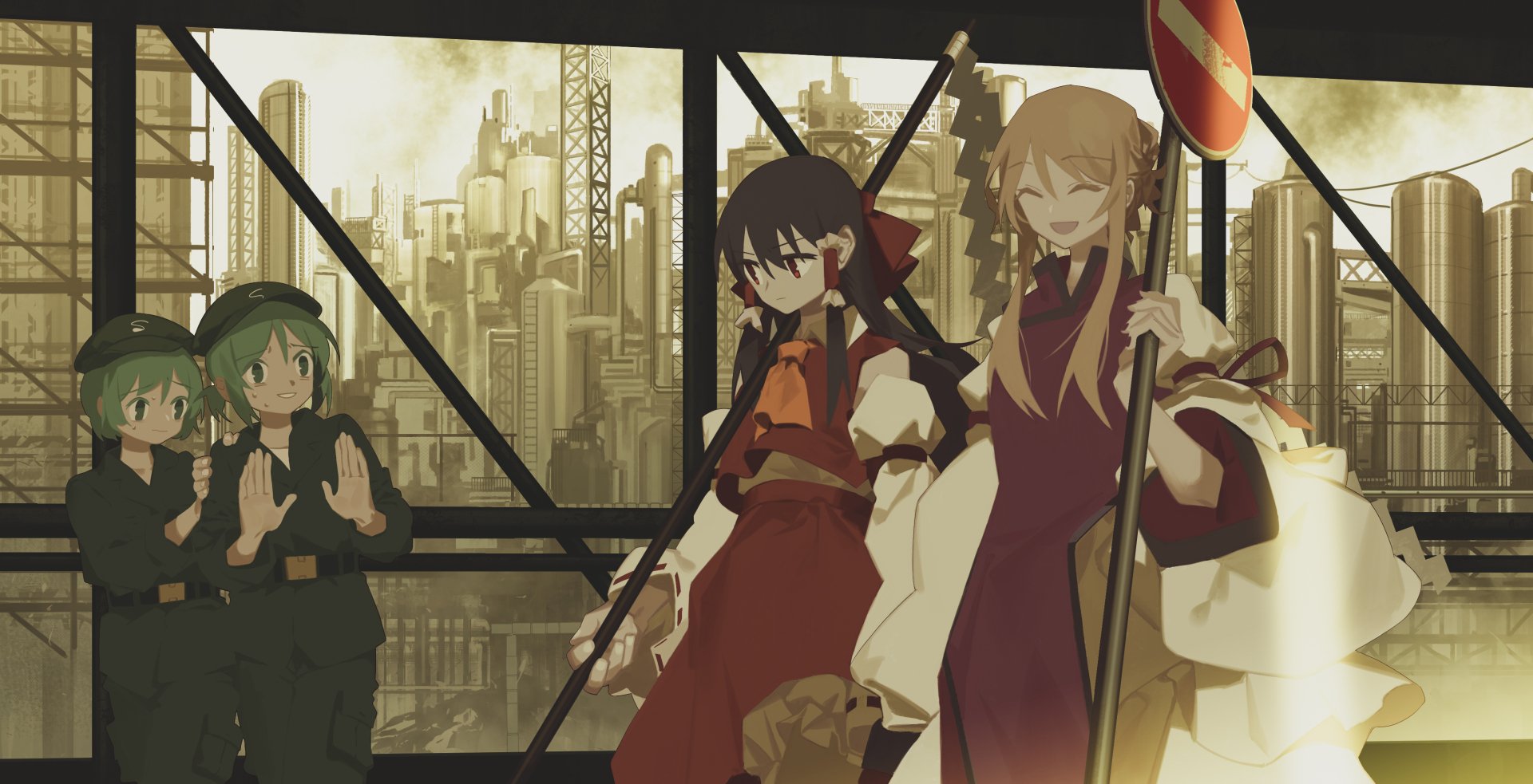 Download Yukari Yakumo Reimu Hakurei Anime Touhou HD Wallpaper by 黄瓜