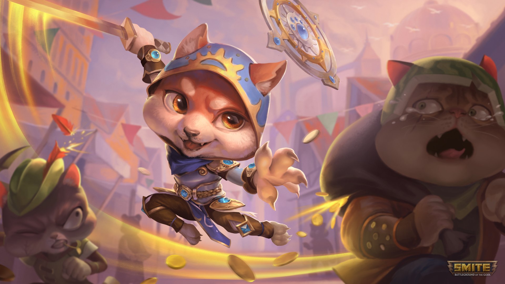 Download Amaterasu (Smite) Video Game Smite Chibi 4k Ultra HD Wallpaper