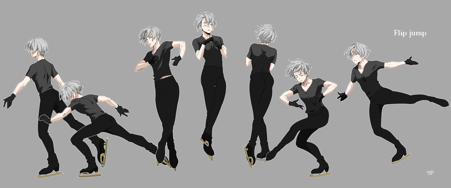 Download Victor Nikiforov Anime Yuri!!! On ICE HD Wallpaper by もうりみつこ