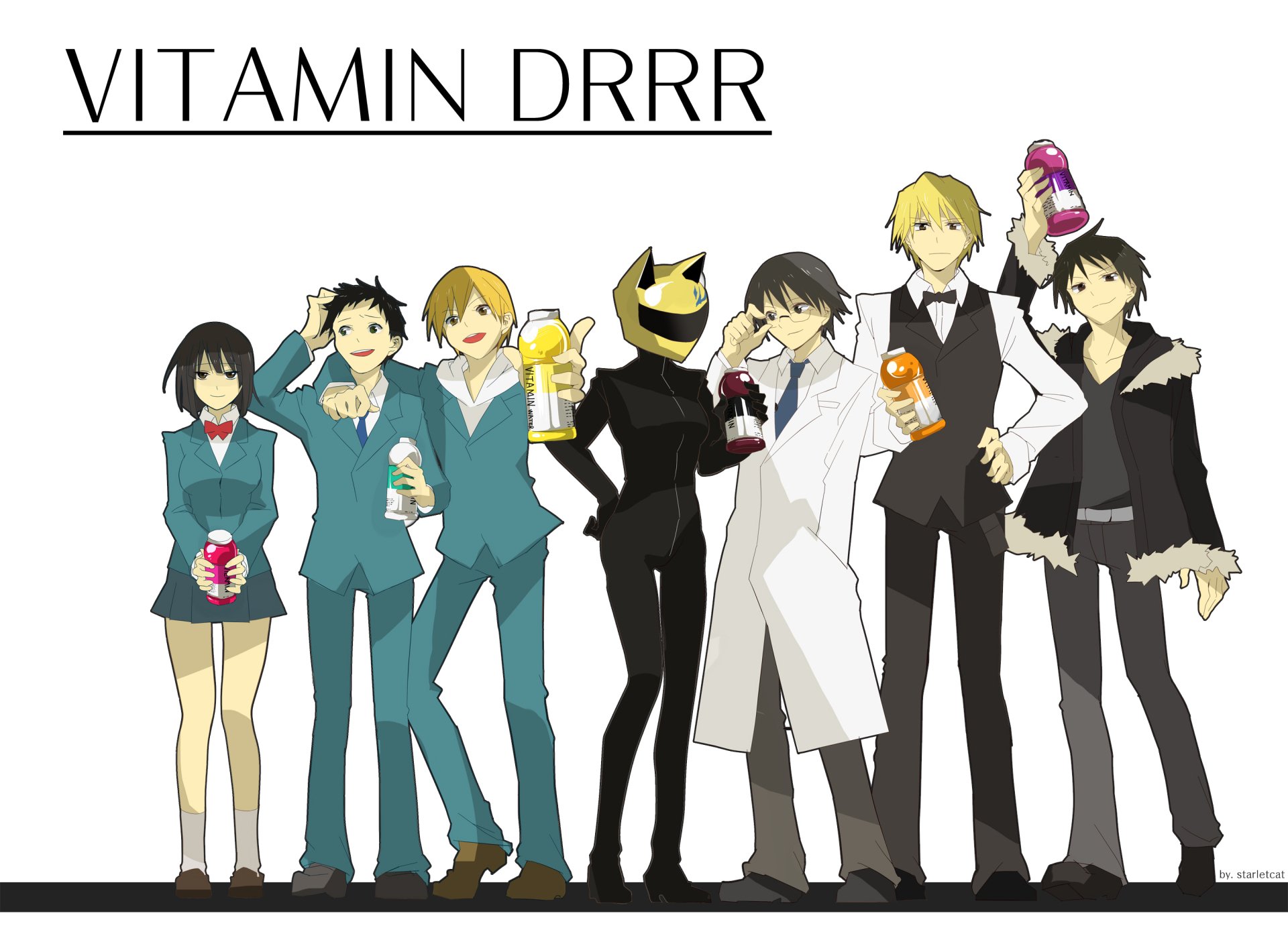 Download Shizuo Heiwajima Shinra Kishitani Mikado Ryūgamine Masaomi Kida Izaya Orihara Celty Sturluson Anri Sonohara Anime Durarara!! HD Wallpaper