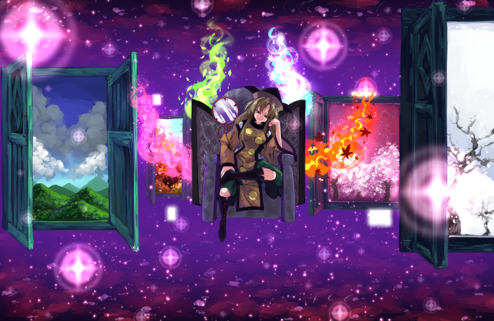 Download Okina Matara Anime Touhou HD Wallpaper by SunnySideUp524