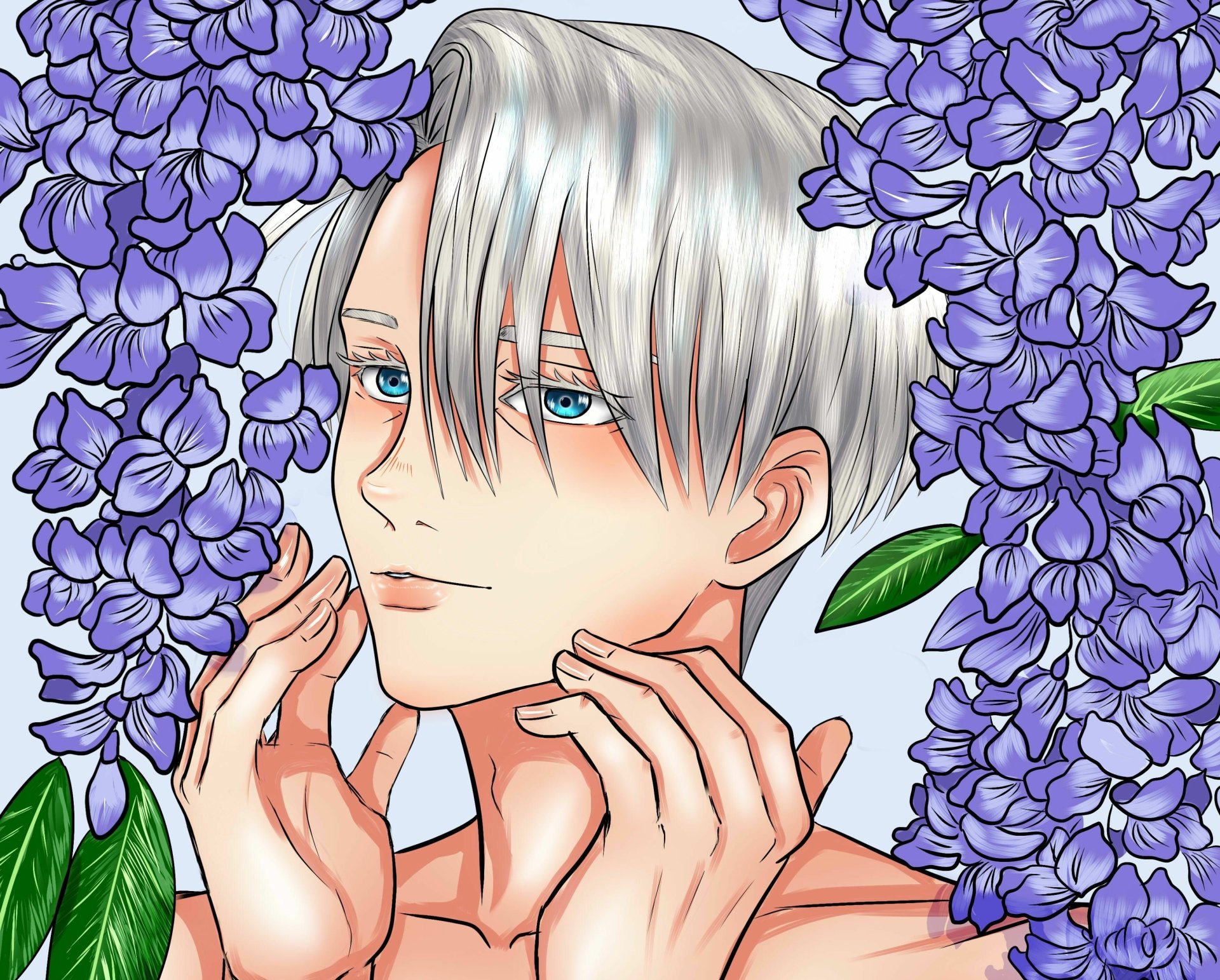 Download Victor Nikiforov Anime Yuri!!! On ICE HD Wallpaper by Dorian