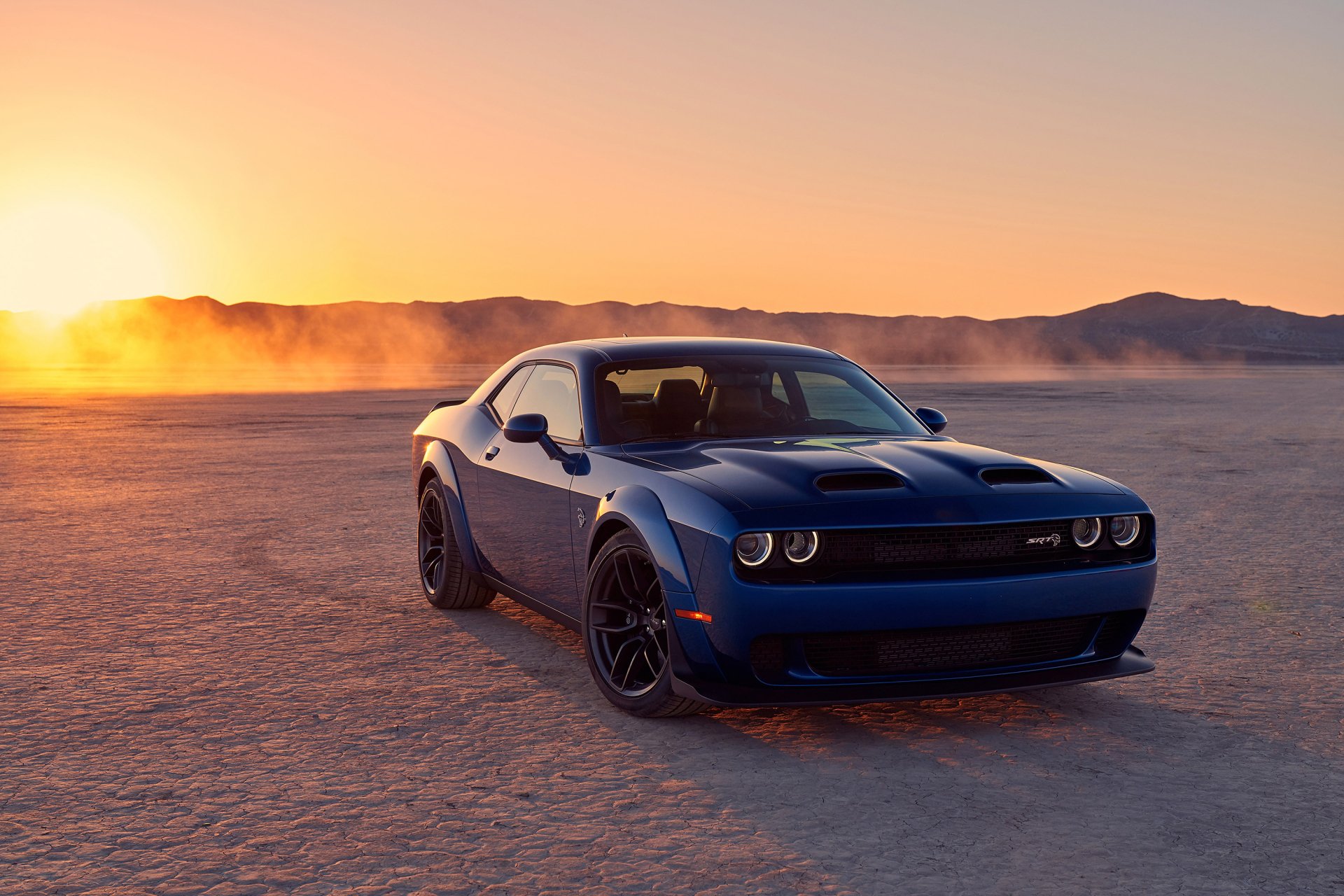 Download Car Coup Muscle Car Dodge Challenger Srt Hellcat Sunset Desert Dodge Vehicle Dodge