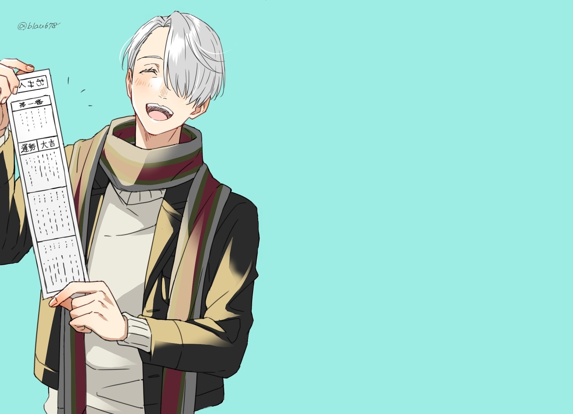 Download Victor Nikiforov Anime Yuri!!! On ICE HD Wallpaper by 夏子