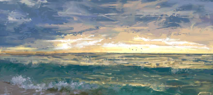 artistic seascape HD Desktop Wallpaper | Background Image