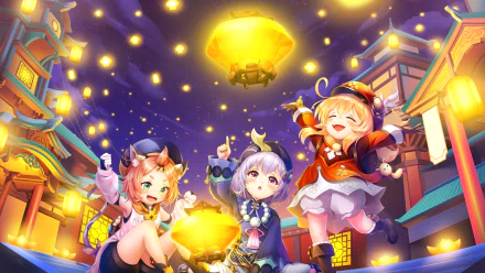 Diona (Genshin Impact) Qiqi (Genshin Impact) Klee (Genshin Impact) video game Genshin Impact HD Desktop Wallpaper | Background Image