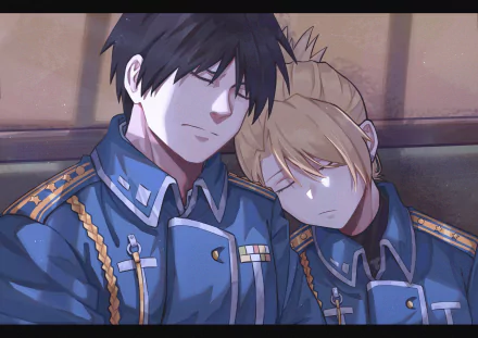 Riza Hawkeye Roy Mustang Anime Fullmetal Alchemist HD Desktop Wallpaper | Background Image