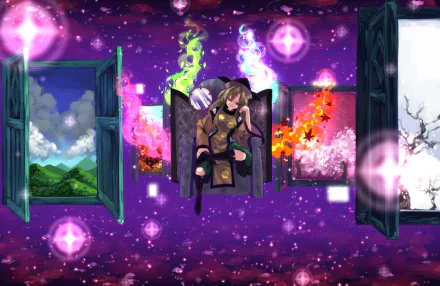 Okina Matara Anime Touhou HD Desktop Wallpaper | Background Image