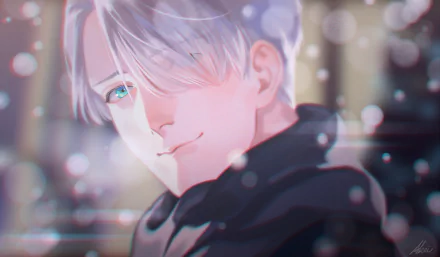 Victor Nikiforov Anime Yuri!!! on ICE HD Desktop Wallpaper | Background Image