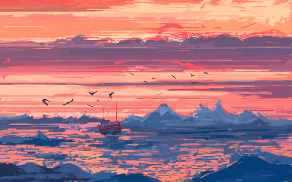 artistic boat HD Desktop Wallpaper | Background Image