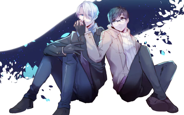 Yuuri Katsuki Victor Nikiforov Anime Yuri!!! on ICE HD Desktop Wallpaper | Background Image