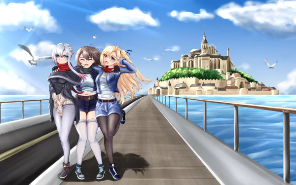 Cleveland (Azur Lane) Baltimore (Azur Lane) Odin (Azur Lane) Anime Azur Lane HD Desktop Wallpaper | Background Image