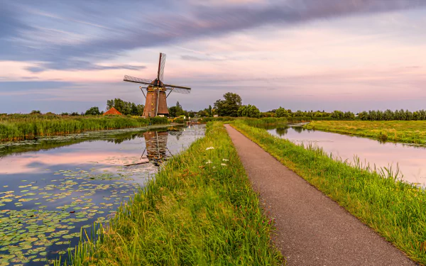 man made windmill HD Desktop Wallpaper | Background Image
