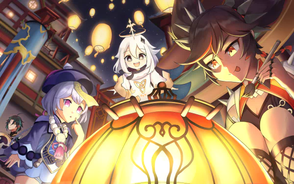 Qiqi (Genshin Impact) Xinyan (Genshin Impact) Xiao (Genshin Impact) Paimon (Genshin Impact) video game Genshin Impact HD Desktop Wallpaper | Background Image