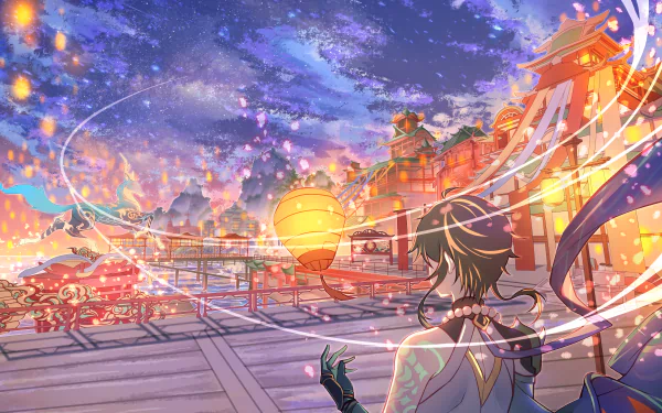Lantern Rite (Genshin Impact) Xiao (Genshin Impact) video game Genshin Impact HD Desktop Wallpaper | Background Image