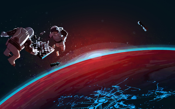 Sci Fi Astronaut Chess Chess Board Cosmonaut Spacesuit HD Wallpaper | Background Image