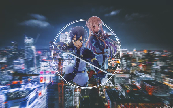 Asuna Yuuki Kirito (Sword Art Online) Anime Sword Art Online Kirito And Asuna HD Desktop Wallpaper | Background Image