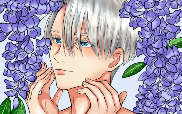 Victor Nikiforov Anime Yuri!!! on ICE HD Desktop Wallpaper | Background Image